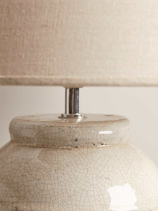 Tall Crackle Glaze Table Lamp