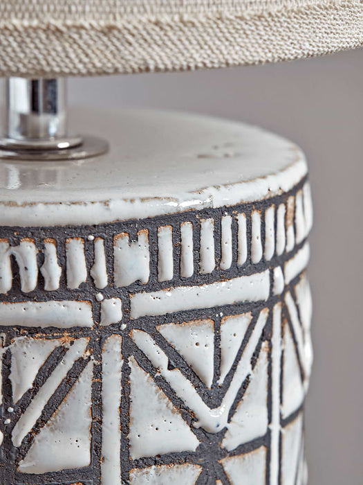 Geometric Glazed Bedside Lamp