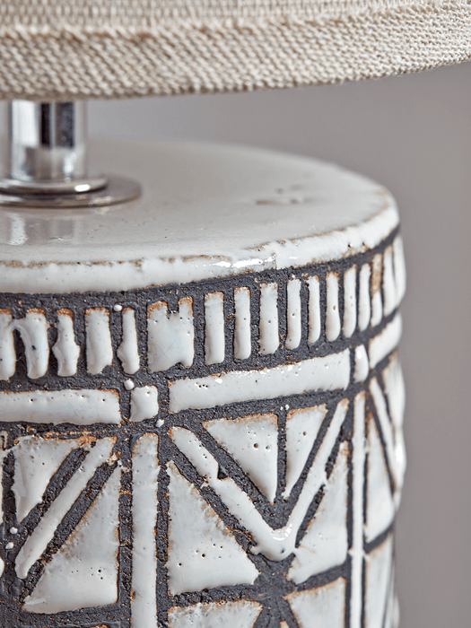 Geometric Glazed Bedside Lamp