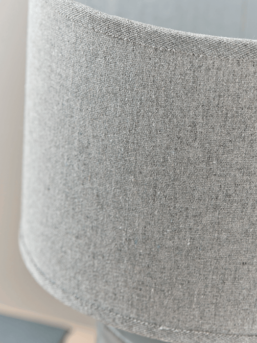 Textured Bedside Lamp - Grey