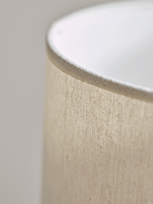 Textured Bedside Lamp - White