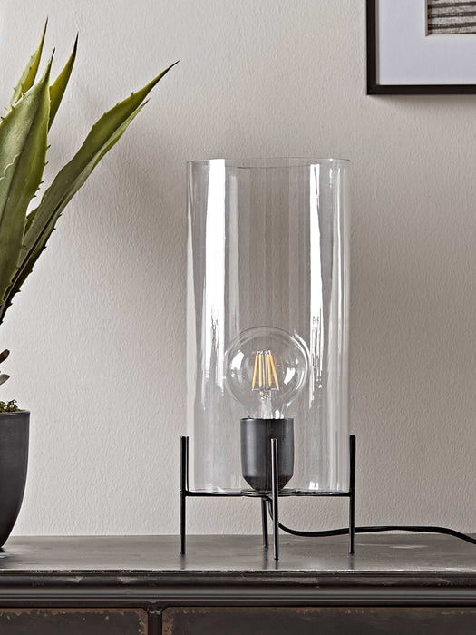 Glass Column Table Lamp