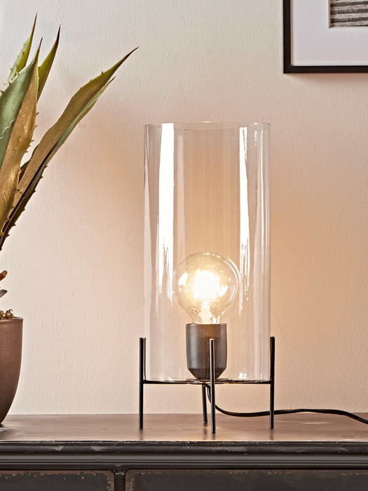 Glass Column Table Lamp