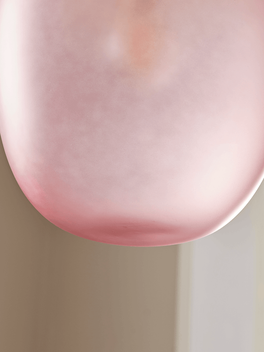 Oversize Blush Frosted Glass Pendant