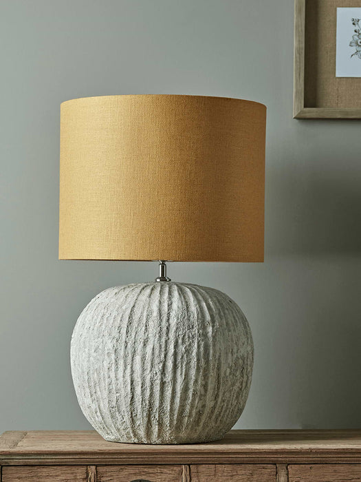 Fluted Concrete Table Lamp