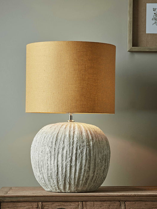 Fluted Concrete Table Lamp