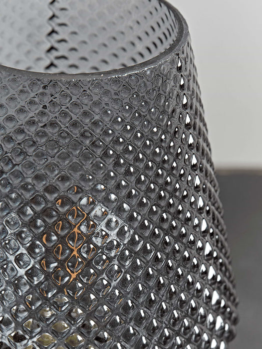 Textured LED Table Lamp - Smoke