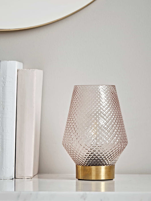 Textured LED Table Lamp - Blush