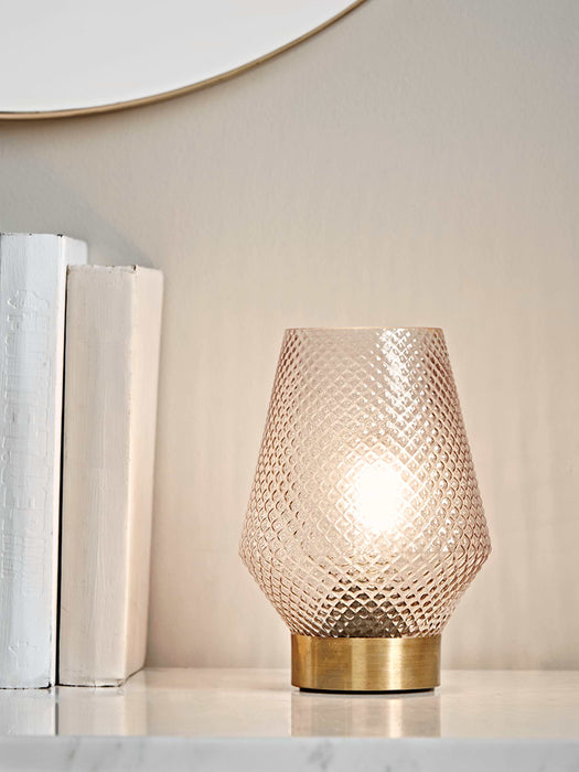 Textured LED Table Lamp - Blush
