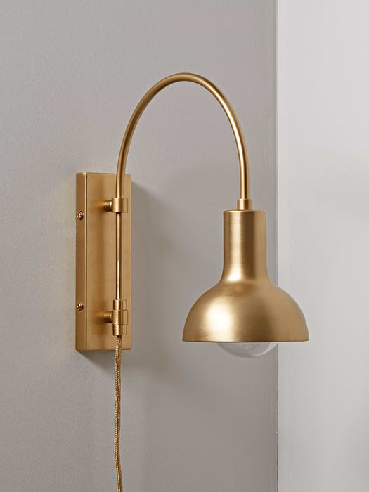 Open Bulb Wall Light - Brass