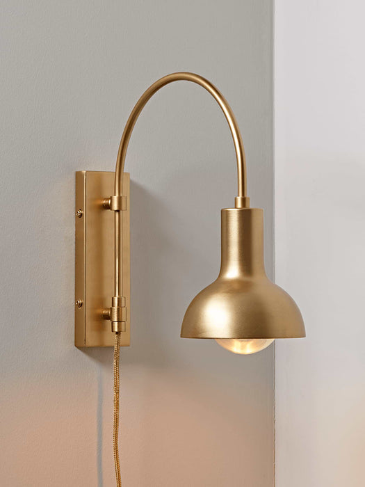 Open Bulb Wall Light - Brass