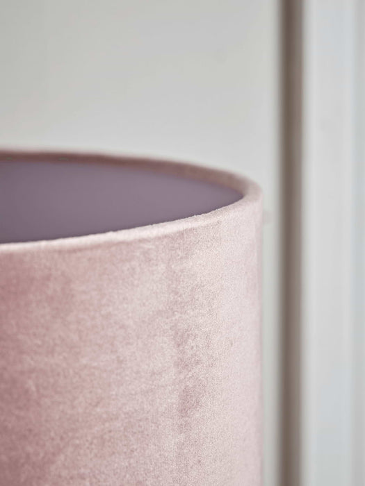 Smoke Glass & Velvet Table Lamp