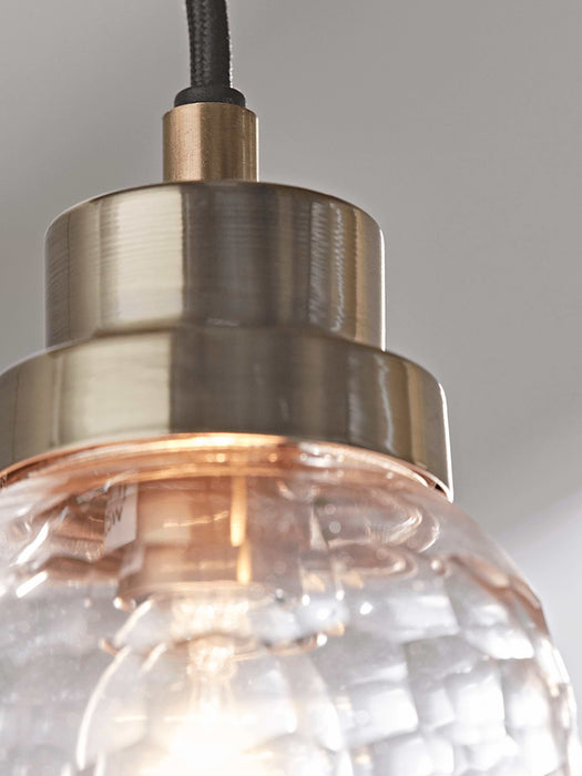 Blush Brass Textured Pendant