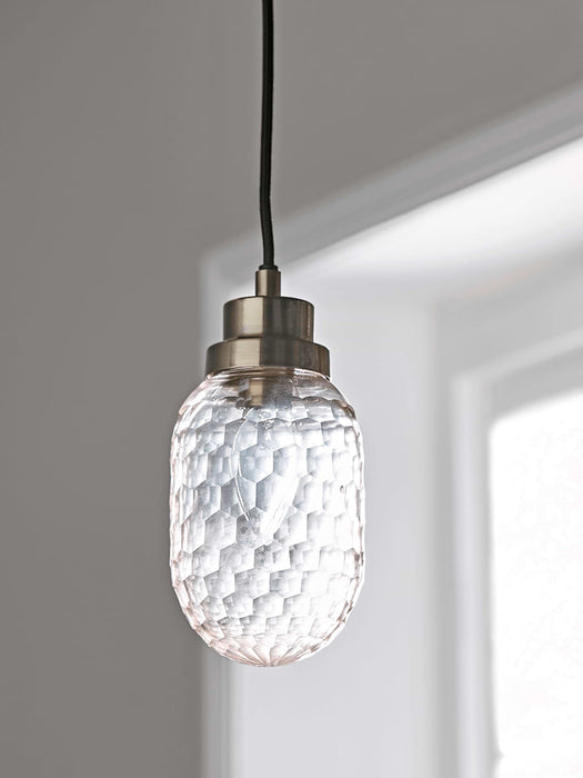 Blush Brass Textured Pendant