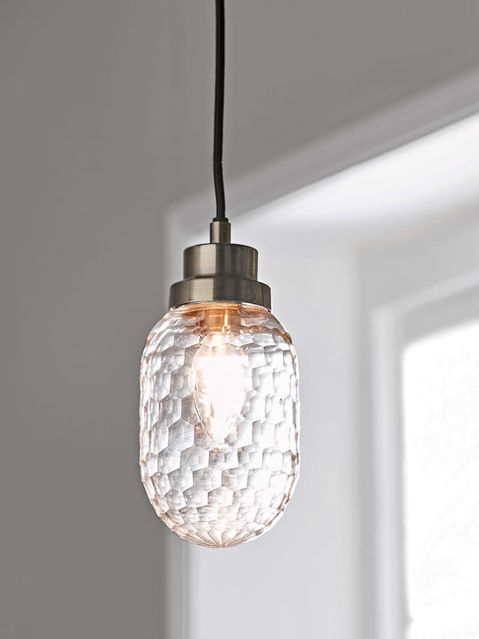 Blush Brass Textured Pendant