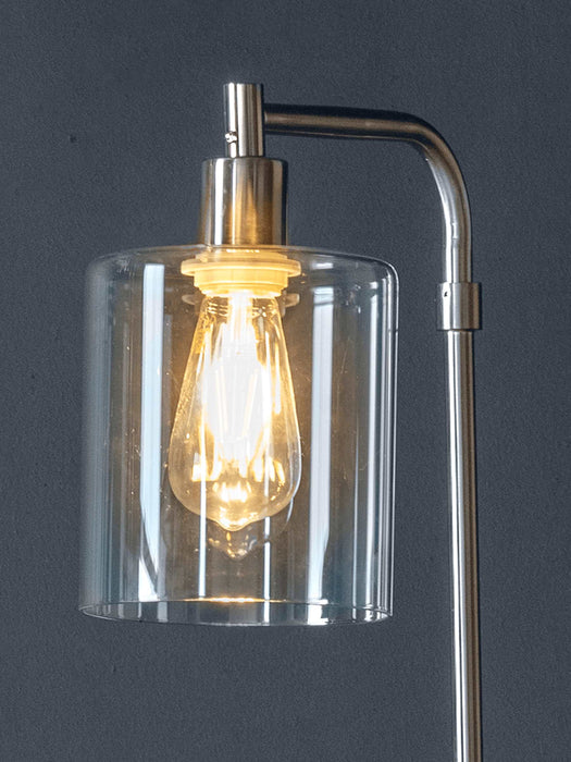 Industrial Floor Lamp - Brushed Silver