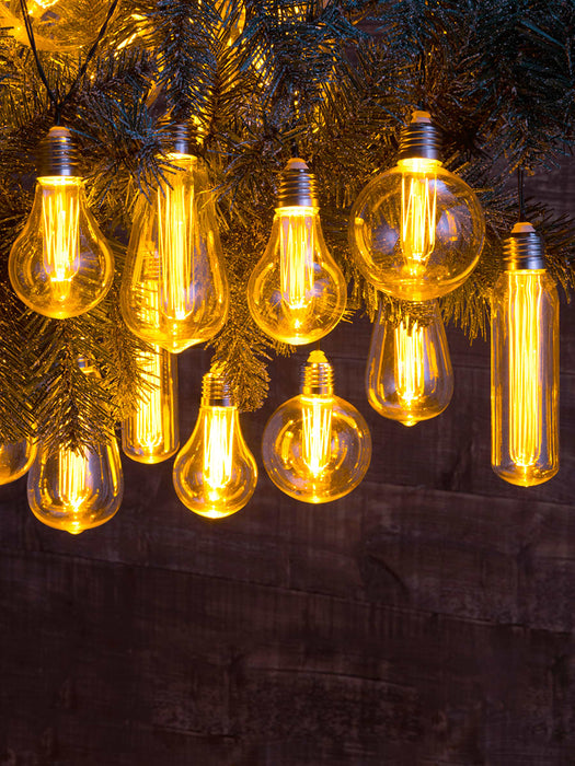 Extendable Vintage Style Bulb String Lights