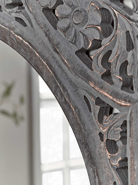 Handcarved Wooden Mirror