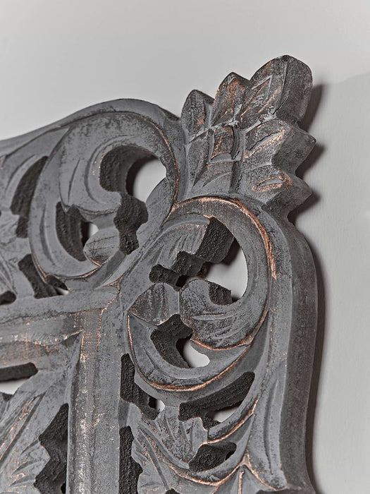 Handcarved Wooden Mirror