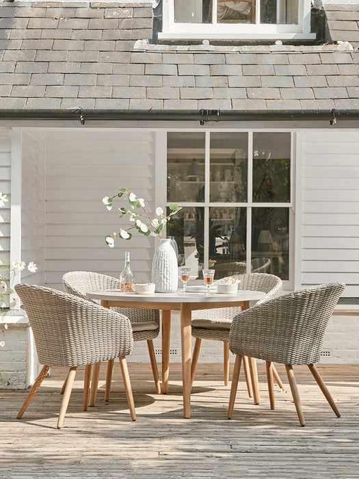 Two Faux Rattan Dining Chairs