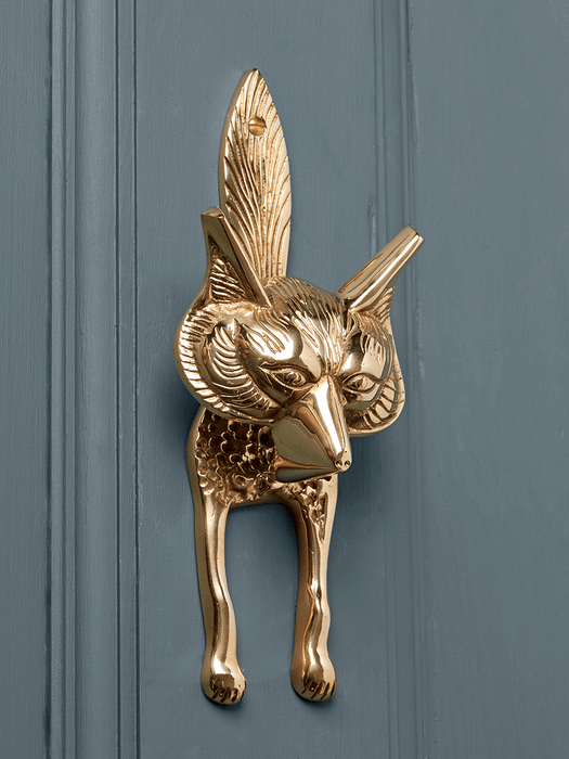 Fox Door Knocker – Solid Brass