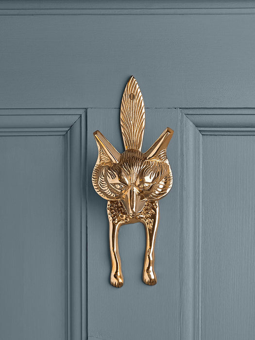 Fox Door Knocker â€“ Solid Brass