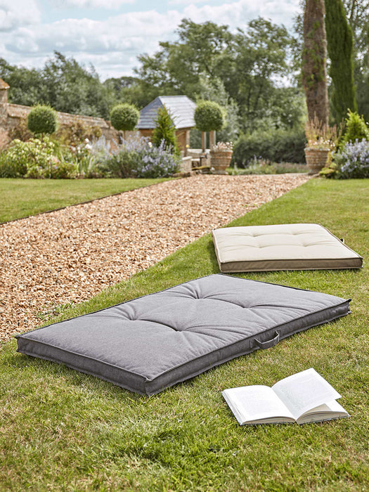 Indoor Outdoor Floor Cushion - Soft Grey