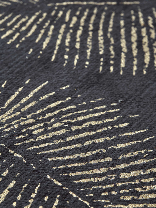 Navy Deco & Palm Rug
