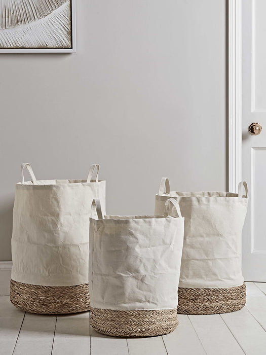 Three Dipped Laundry Baskets