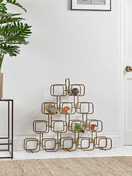 Brass Standing Wine Rack