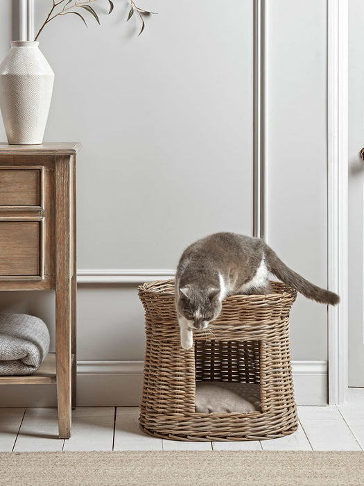 Round Rattan Pet Bunk Bed