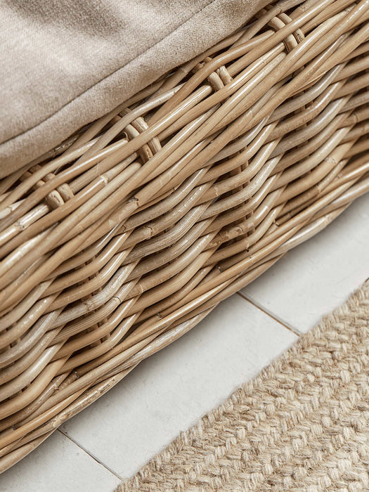 Open Weave Round Rattan Pet Basket