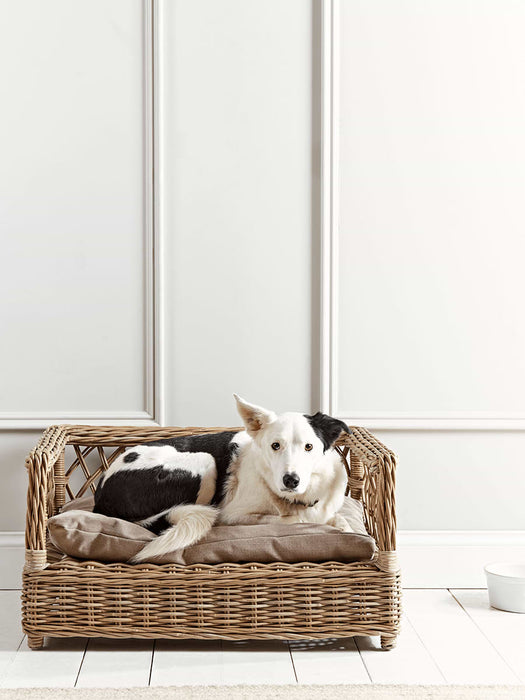 Open Weave Round Rattan Pet Basket