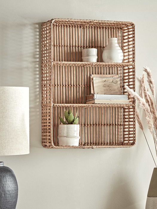 Flat Rattan Shelf Unit - Tall