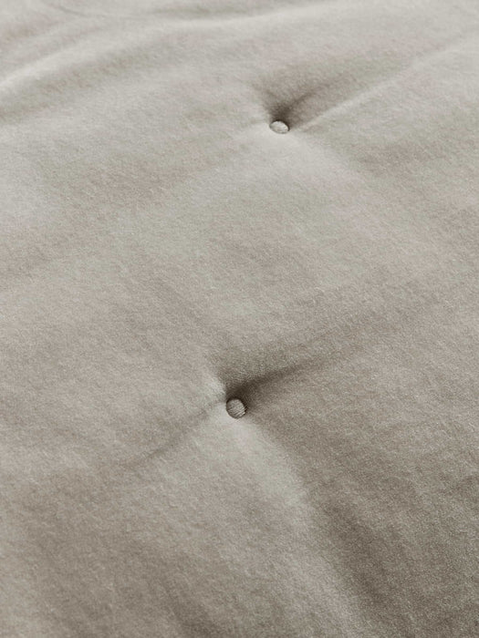 Lightweight Velvet & Linen Kingsize Quilt - Oyster