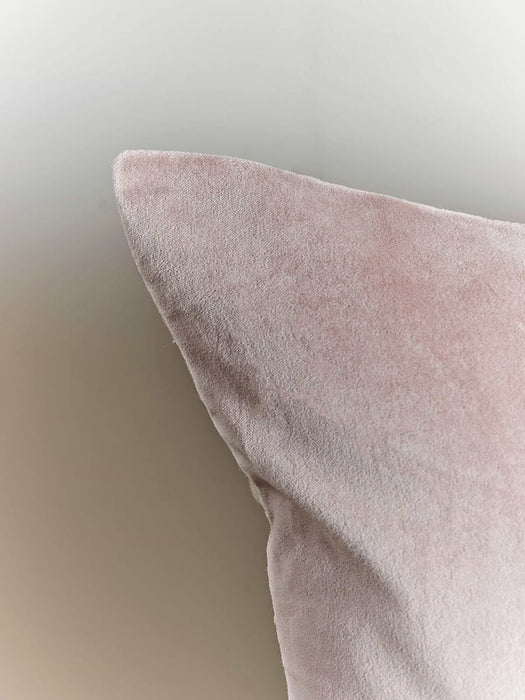 Large Velvet & Linen Cushion Cover - Dusky Pink