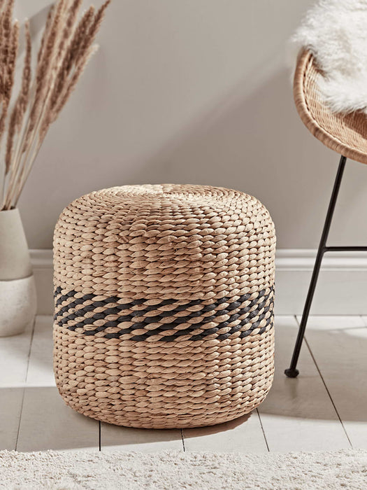 Natural Woven Pouffe