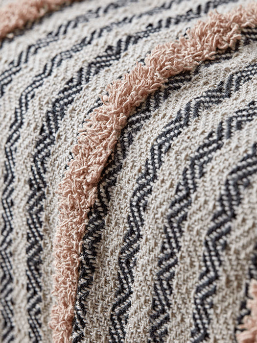 Textured Stripe Throw - Blush