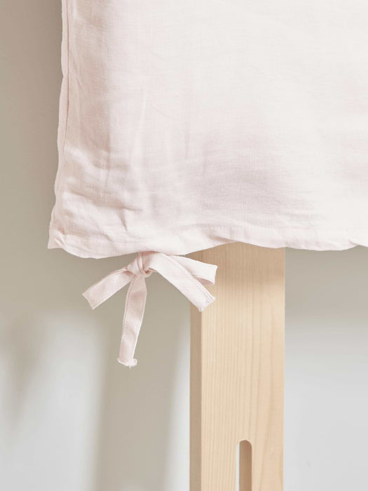 Soft Blush Washed Linen Replacement Headboard Cover - Double
