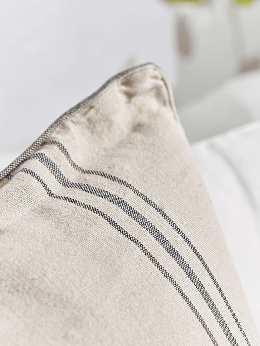 French Stripe Cushion - Black
