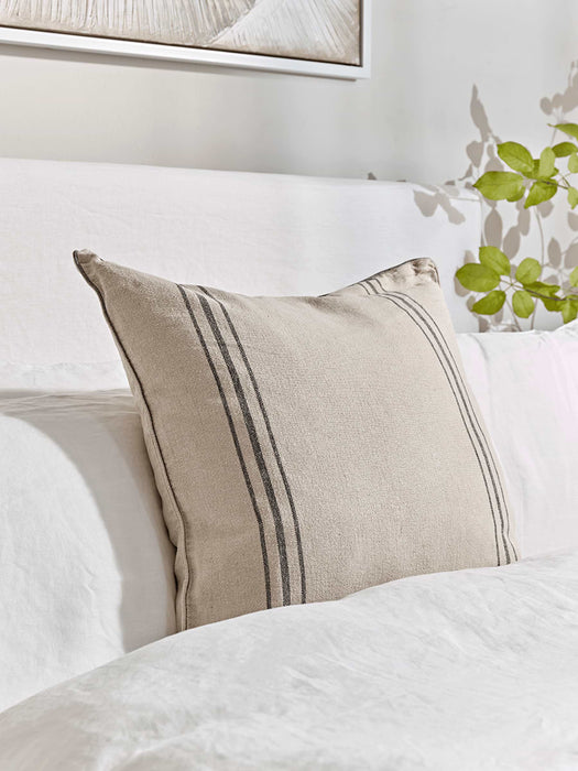 French Stripe Cushion - Black