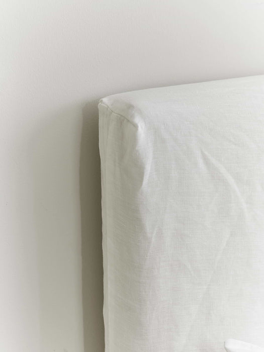 White Washed Linen Replacement Headboard Cover - Kingsize