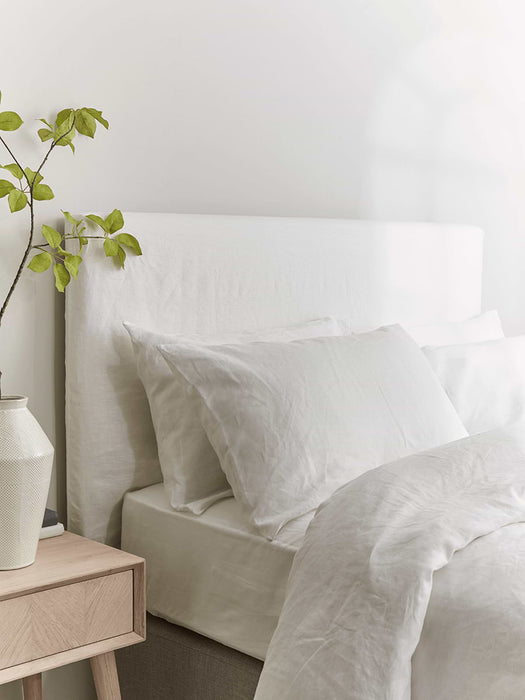 White Washed Linen Replacement Headboard Cover - Kingsize
