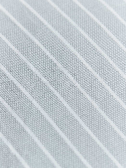 Grey Stripe Brushed Cotton Bed Linen Set - Double