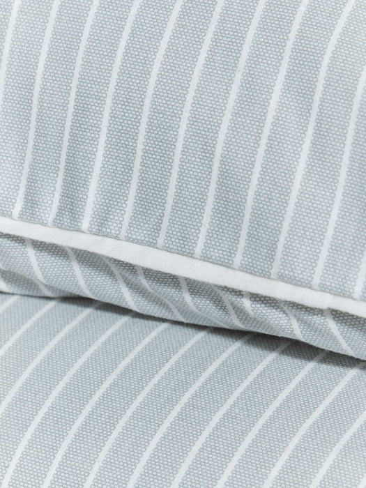 Grey Stripe Brushed Cotton Bed Linen Set