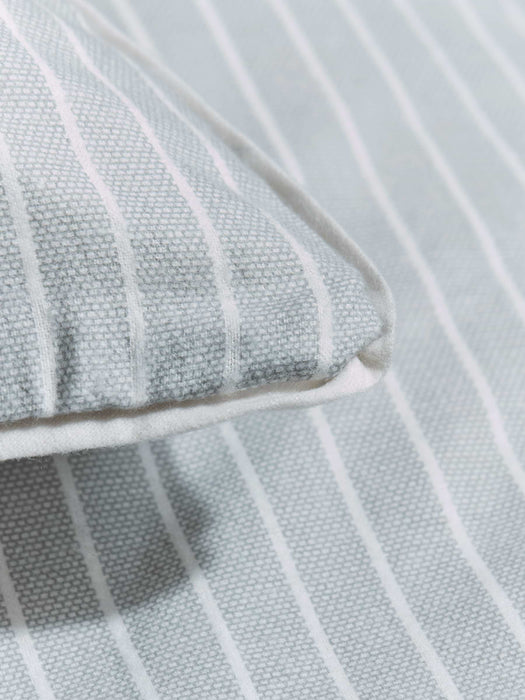 Grey Stripe Brushed Cotton Bed Linen Set