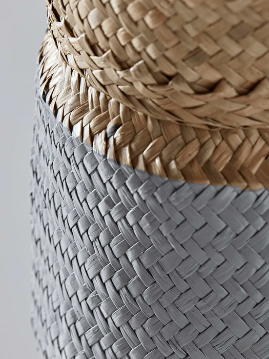 Two Dipped Seagrass Baskets - Grey