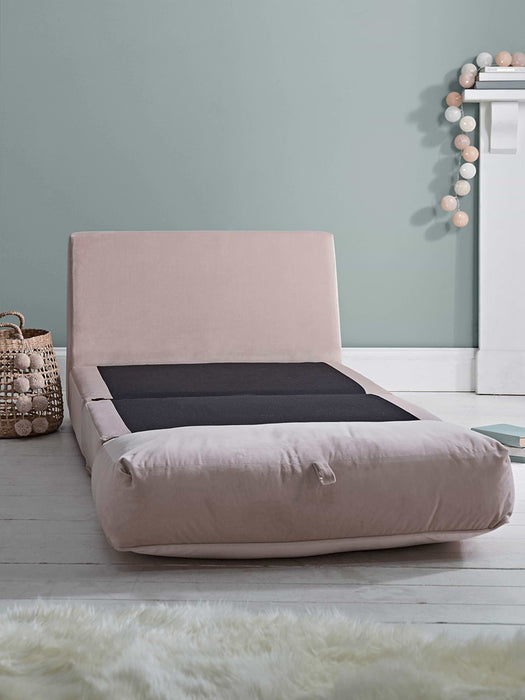 Single Hideaway Bed - Blush Velvet