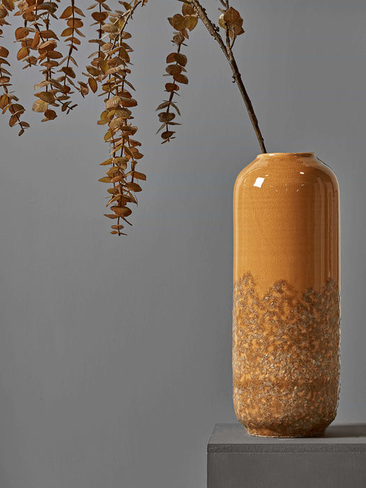 Textured Glaze Mustard Vase