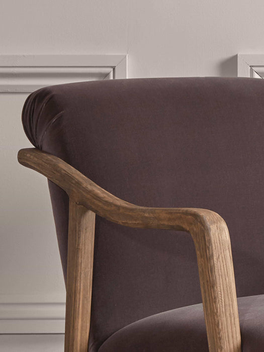 Mia Velvet Armchair - Grey